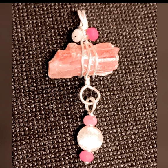 Artisan Jewelry - Pink Tourmaline Sterling Silver Pendant